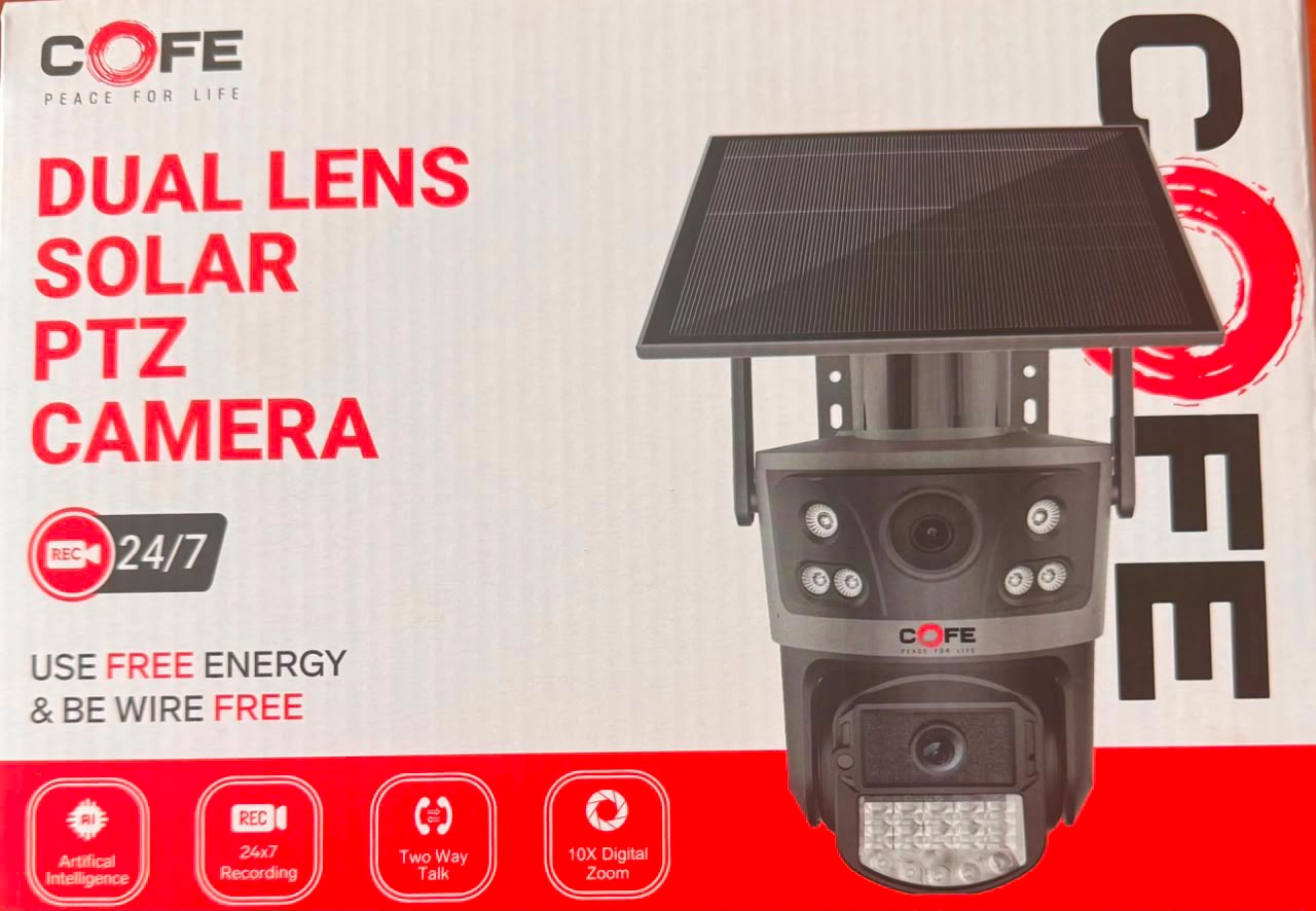 COFE Dual Lens Solar PTZ Camera – PTSL24ADL PRO