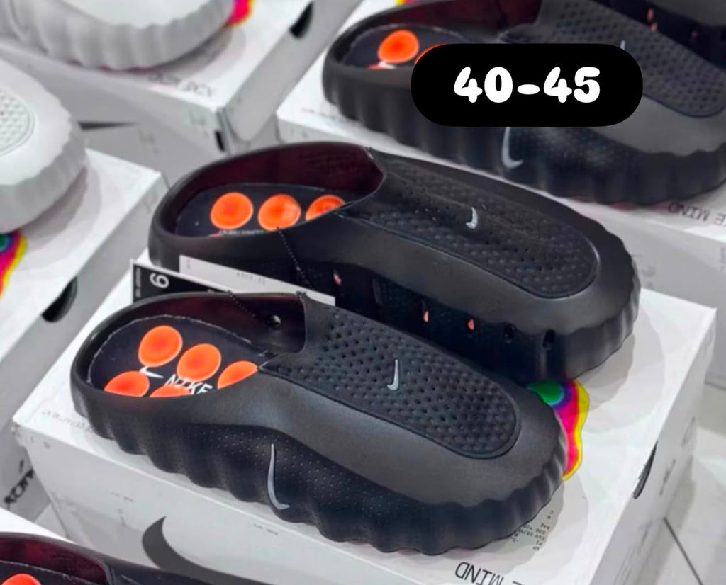 Nike Massage Slide Sandals Black/Orange