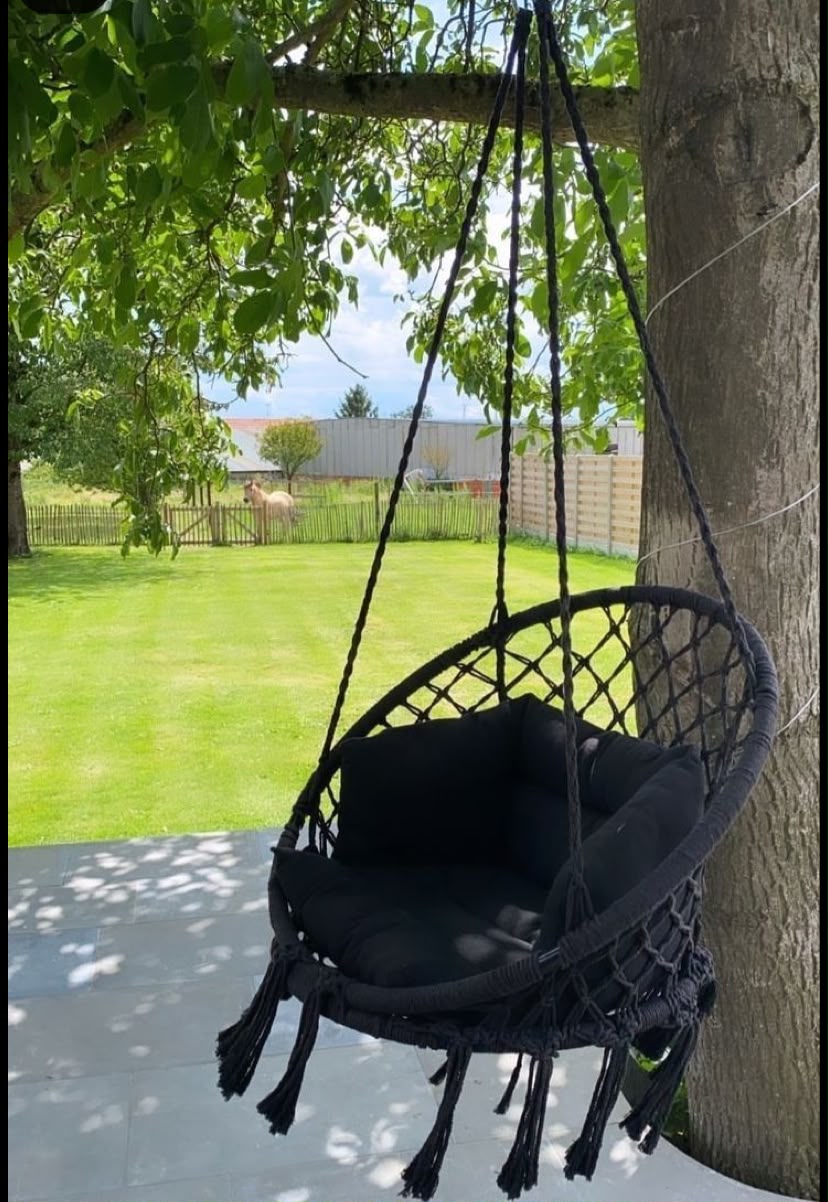 Bohemian Macrame Hanging Swing Chair