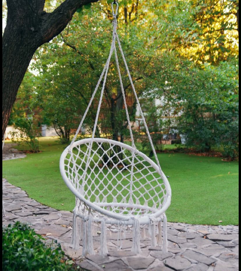 Bohemian Macrame Hanging Swing Chair