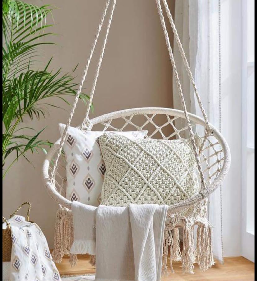 Bohemian Macrame Hanging Swing Chair