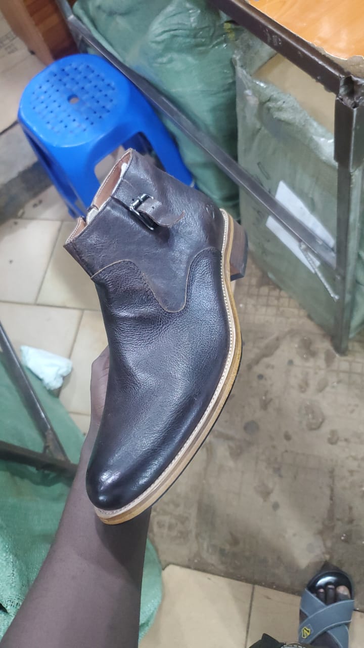 Men's Dark Brown Leather Ankle Boot