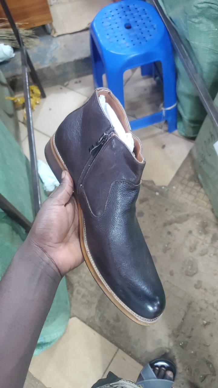 Men's Dark Brown Leather Ankle Boot