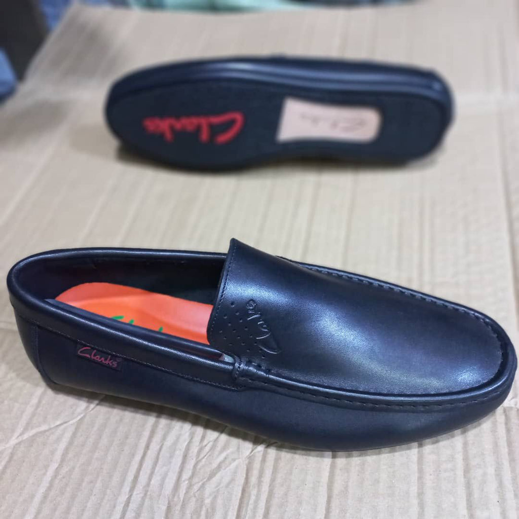 Men's Navy Blue Smooth Leather Slip-On Loafer