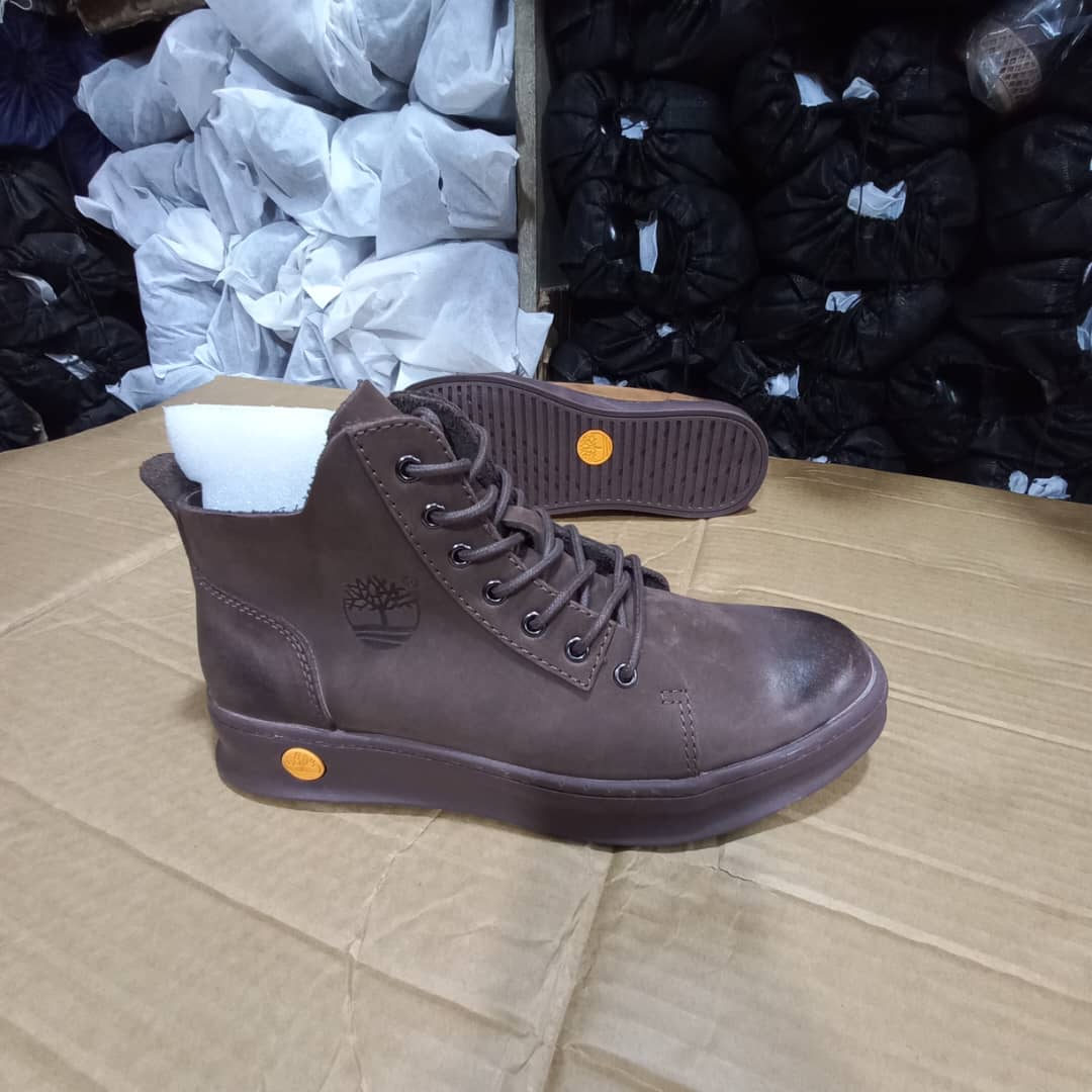 Men's Dark Brown Nubuck Leather Lace-Up Ankle Boot