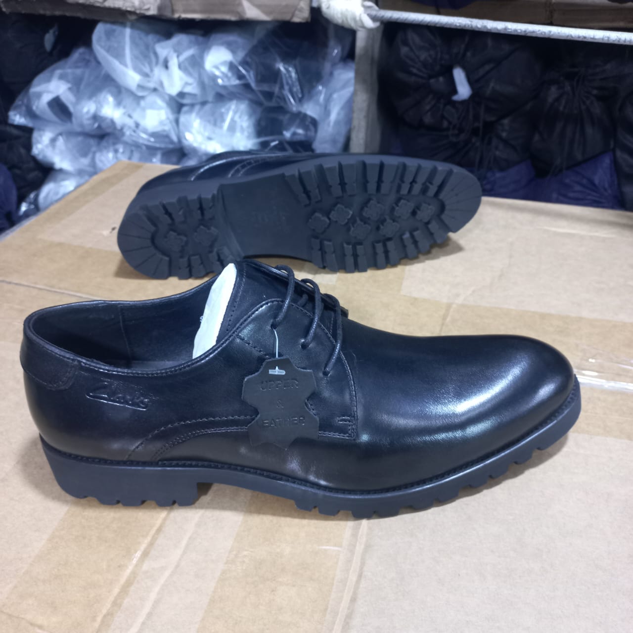 Black Leather Oxford Shoes