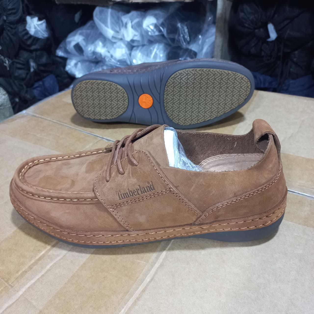 Timberland Nubuck Leather Boat Shoe - Tan