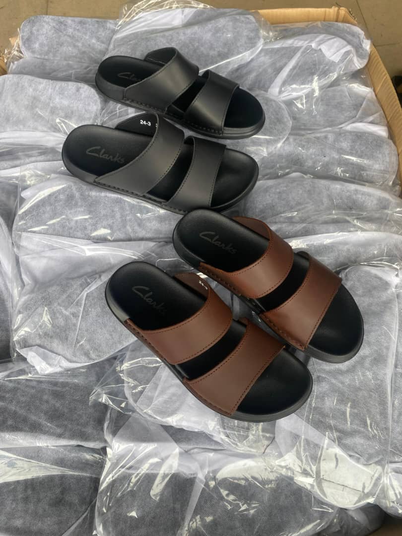 Clarks Men's Double Strap Slide Sandals