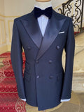 Men's Double-Breasted Tuxedo Suit – Dark Navy