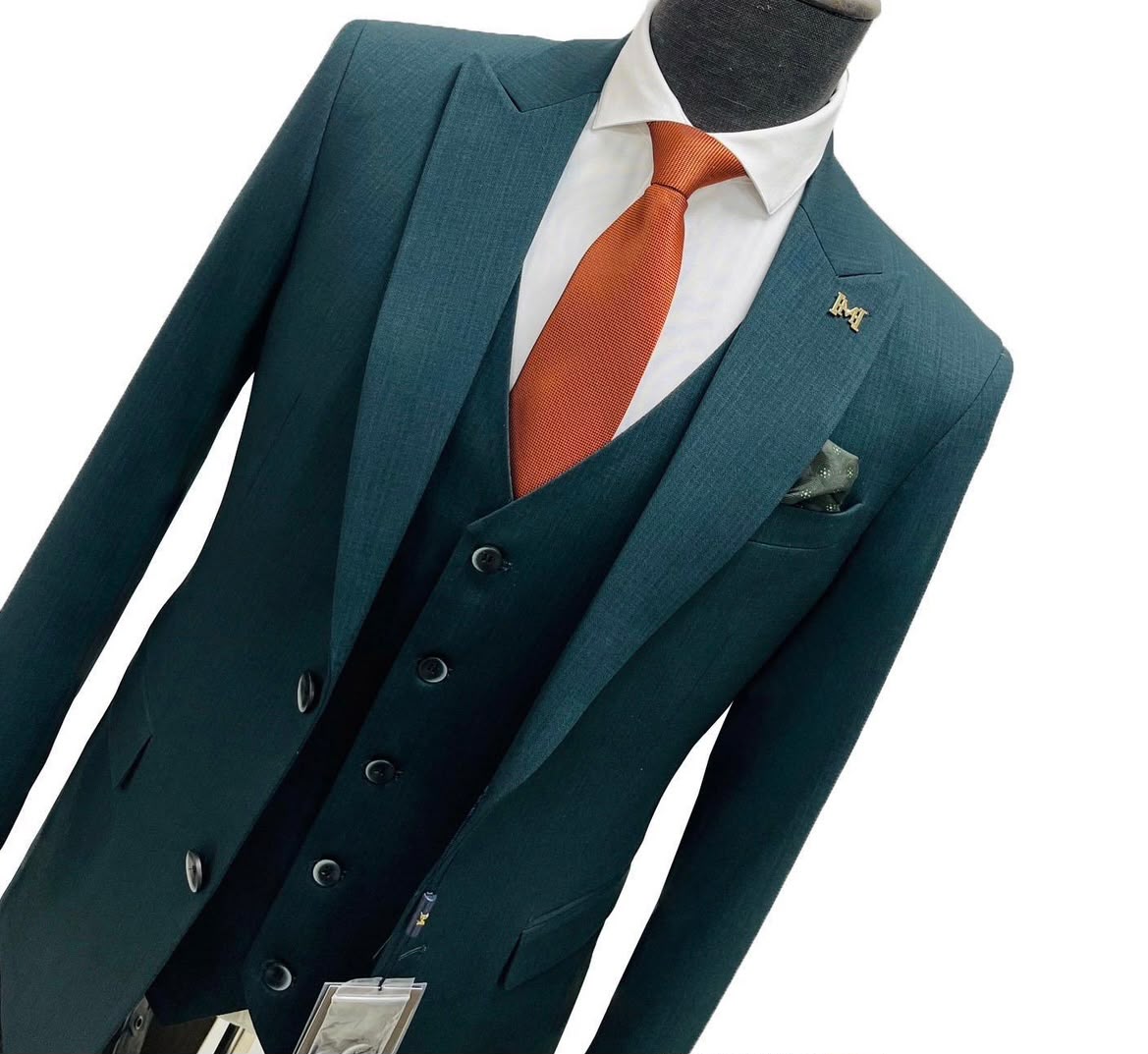 Men's Teal 3-Piece Suit