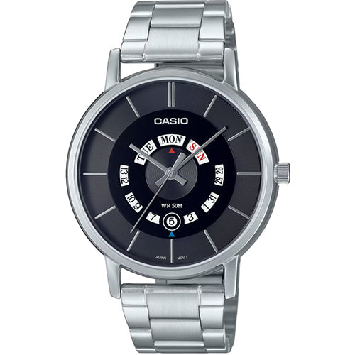 Casio Vintage Watch with Silver Metallic Straps