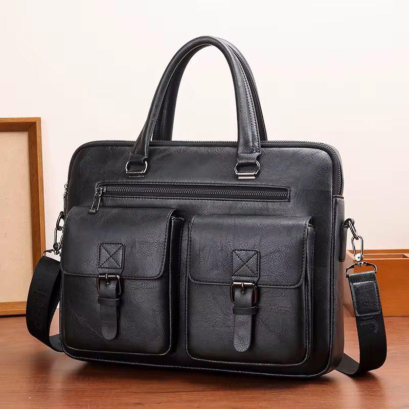 Jeep Buluo Leather Briefcase Bag