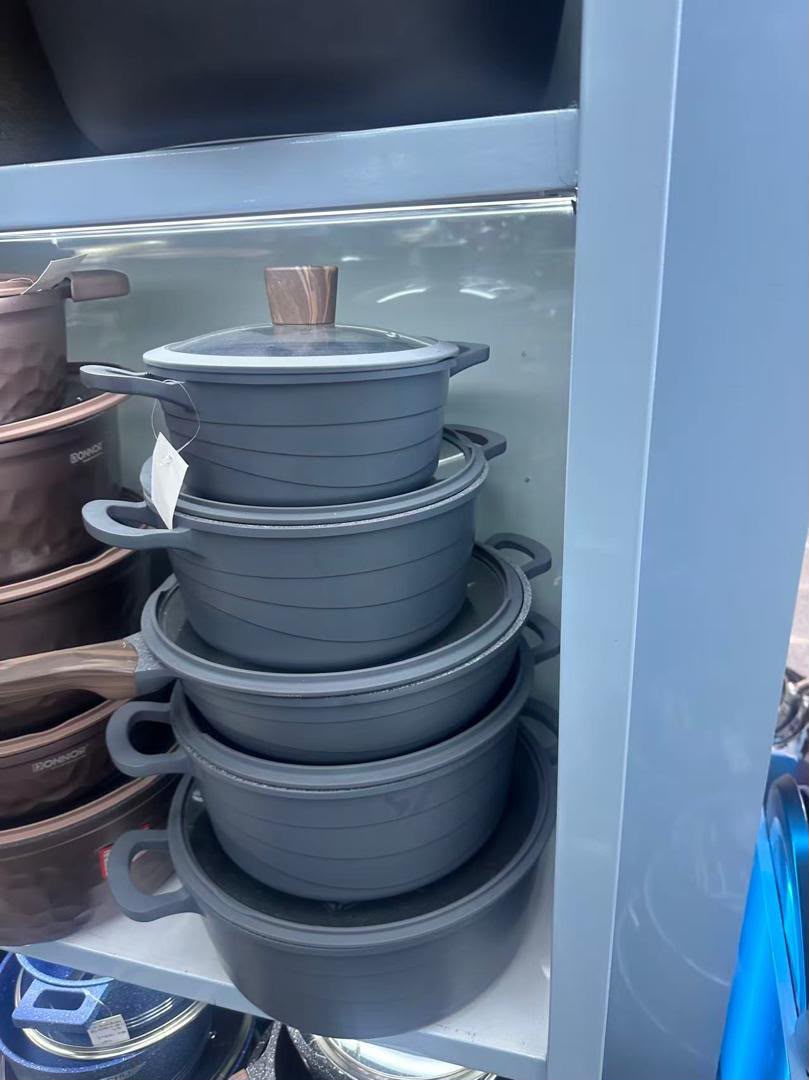 Grey Non-Stick Cookware Set