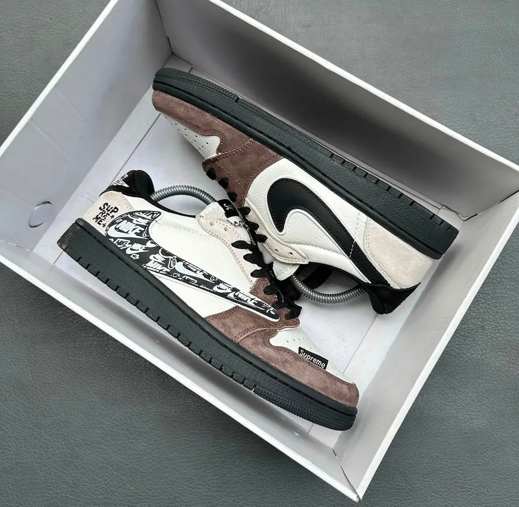 Air Jordan 1 Low x Supreme Brown