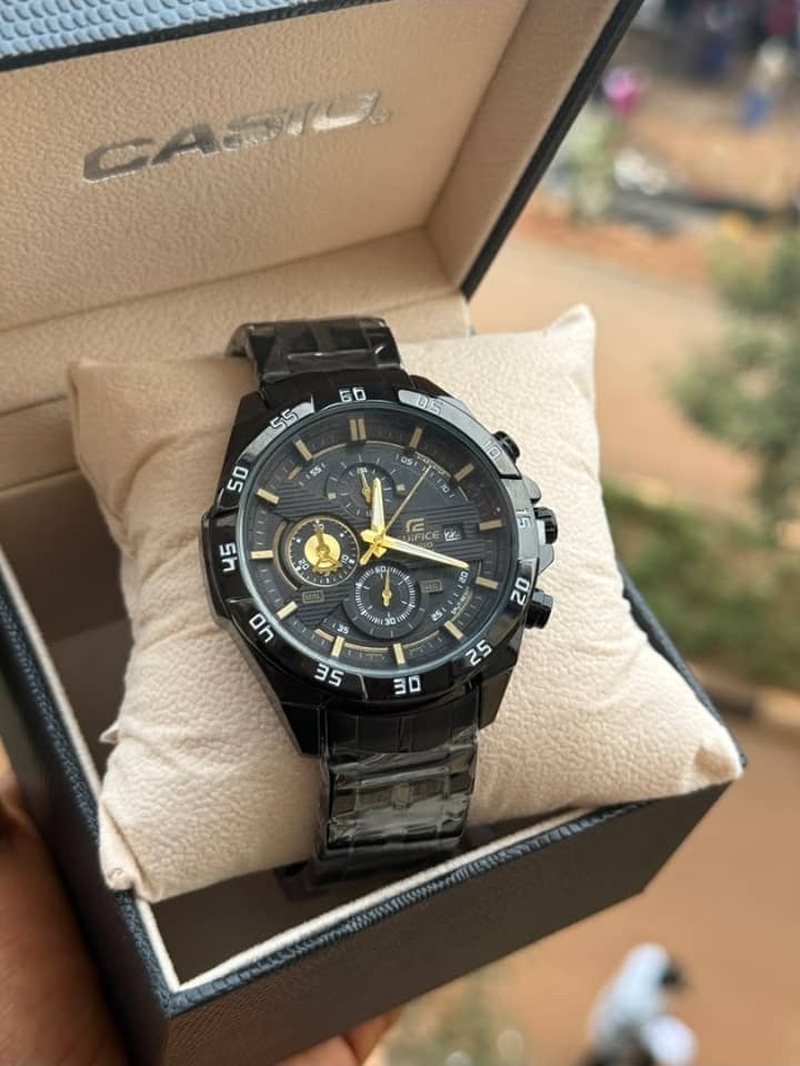 Casio Edifice Chronograph All-Black Gold Watch
