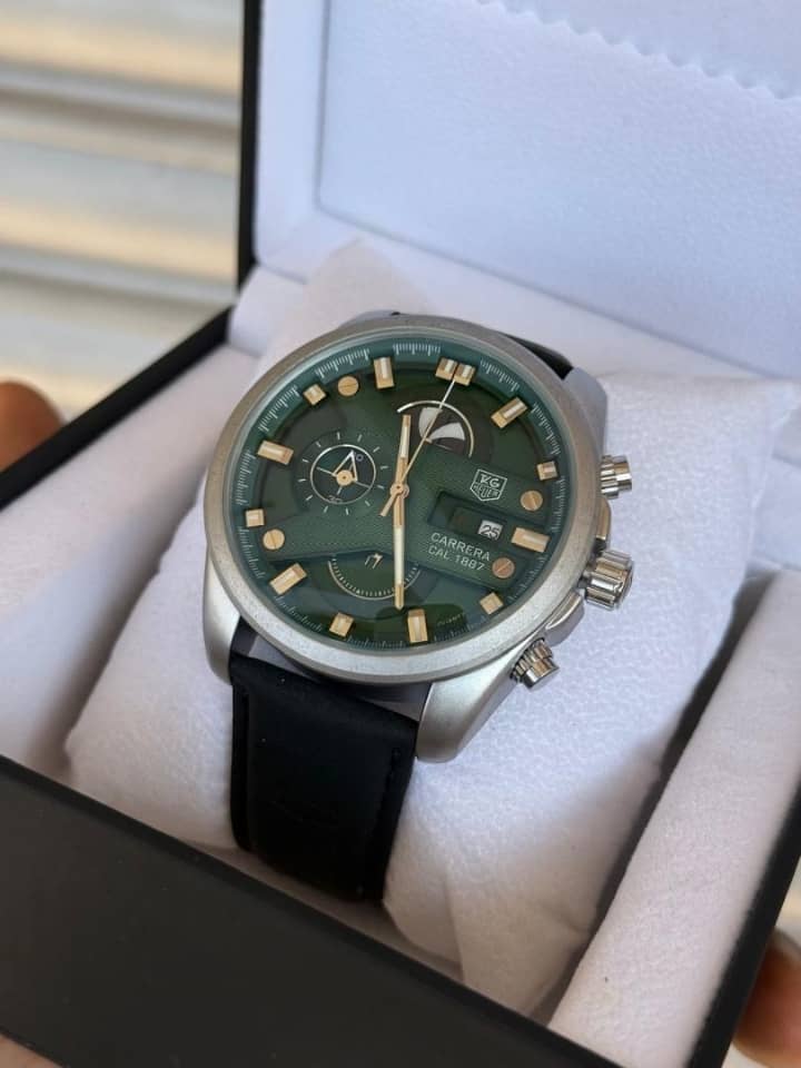 TAG Heuer Carrera Green Dial Chronograph Watch