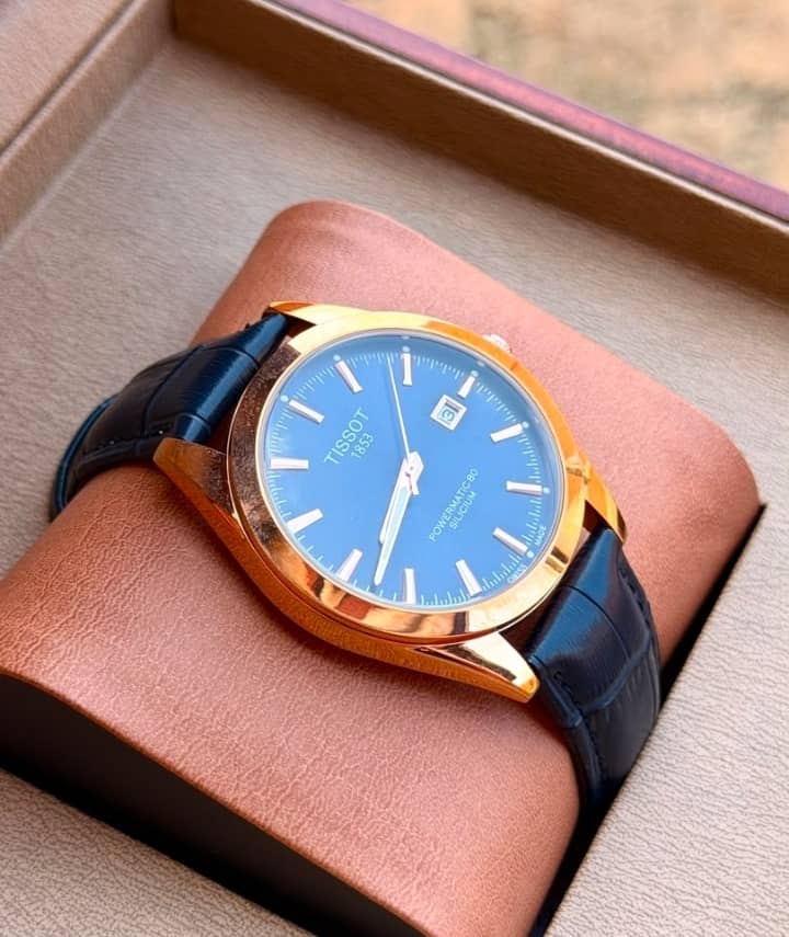 Tissot 1853 Powermatic 80 Blue Dial Rose Gold Watch
