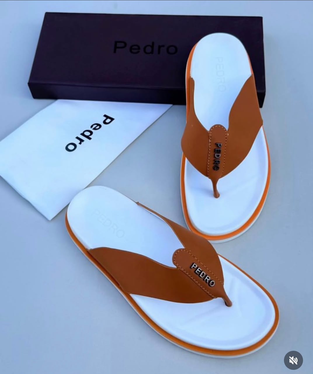 Pedro Tan Leather Flip Flop Sandal
