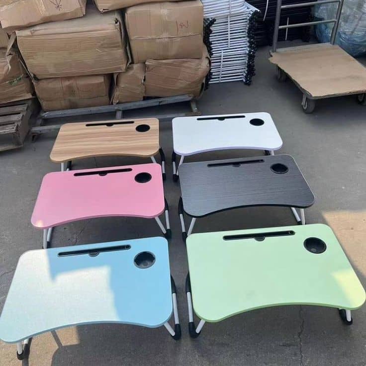 Foldable Laptop Bed Table with Cup Holder