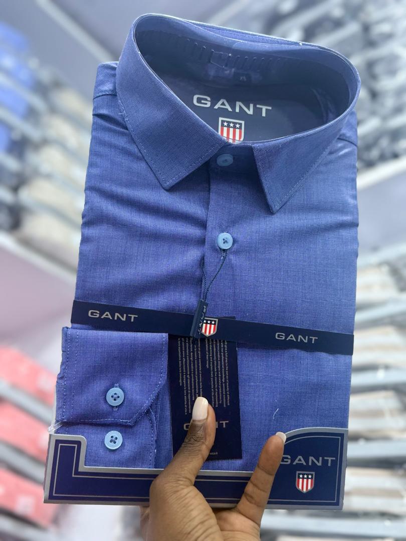 Men's Navy Blue Oxford Formal Dress Shirt