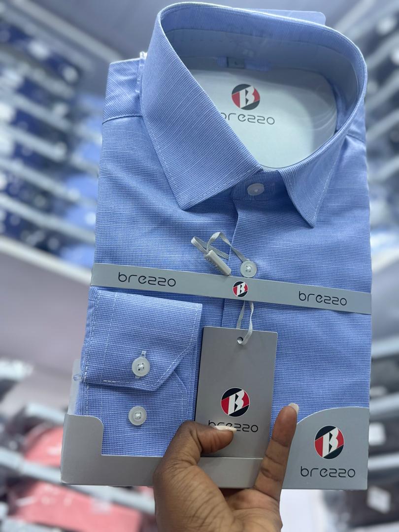 Men's Cornflower Blue Oxford Formal Dress Shirt – Brezzo