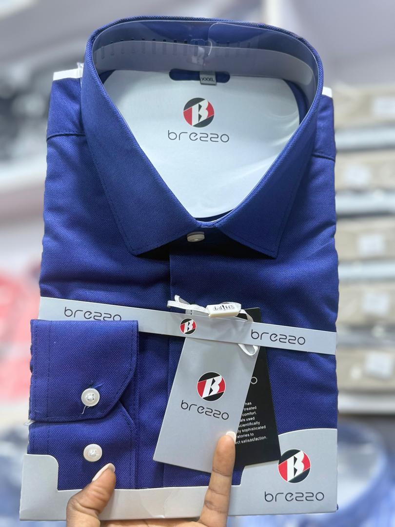 Men's Royal Blue Formal Dress Shirt – Brezzo