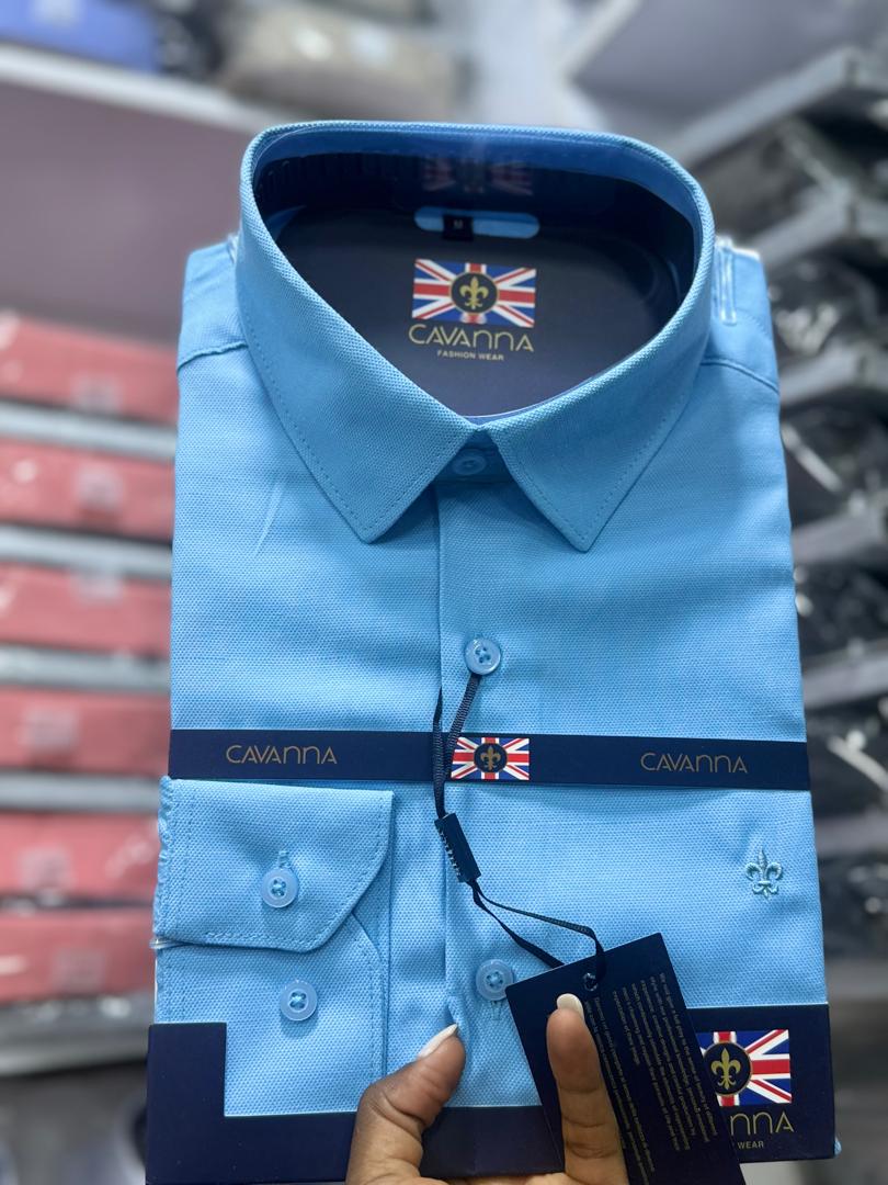 Men's Sky Blue Formal Dress Shirt – Cavanna Fashion Wear