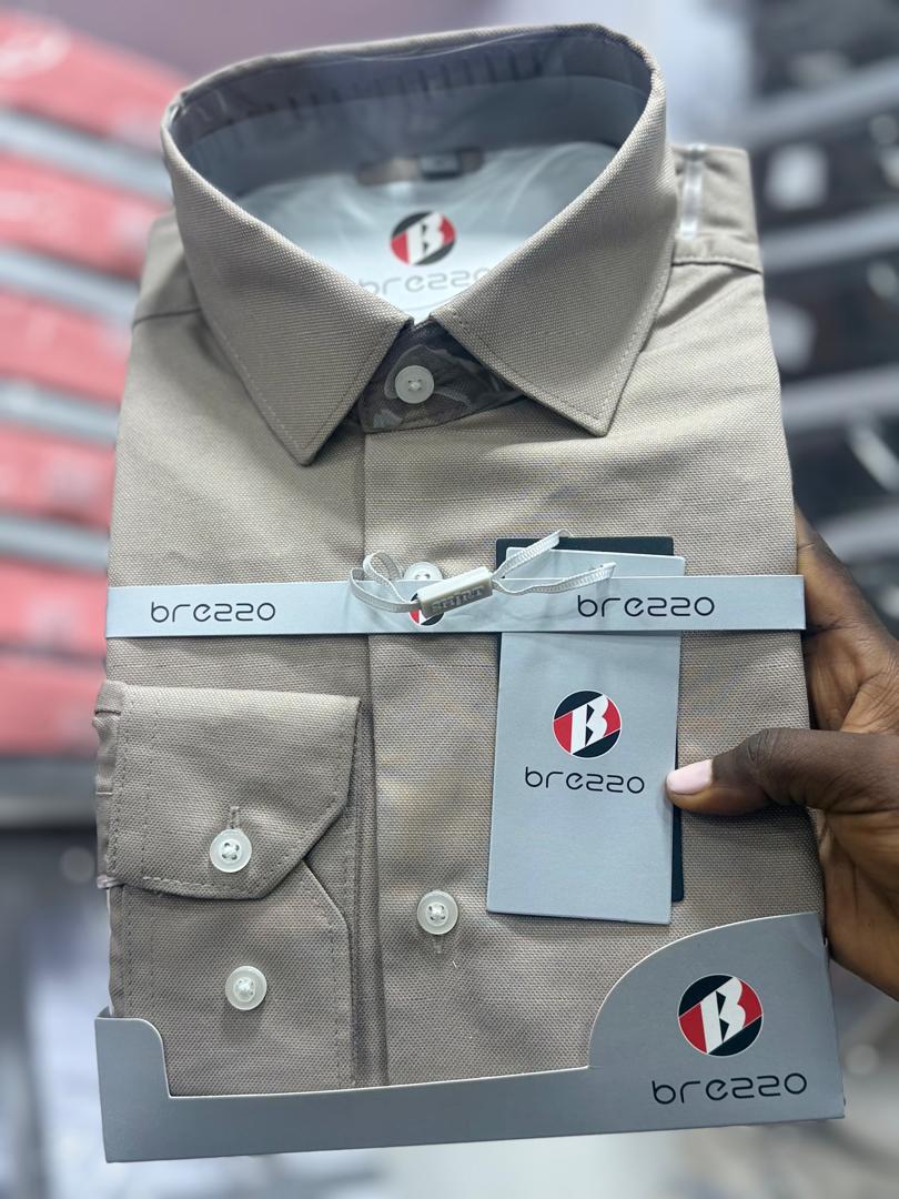 Men's Sand Beige Formal Dress Shirt – Brezzo