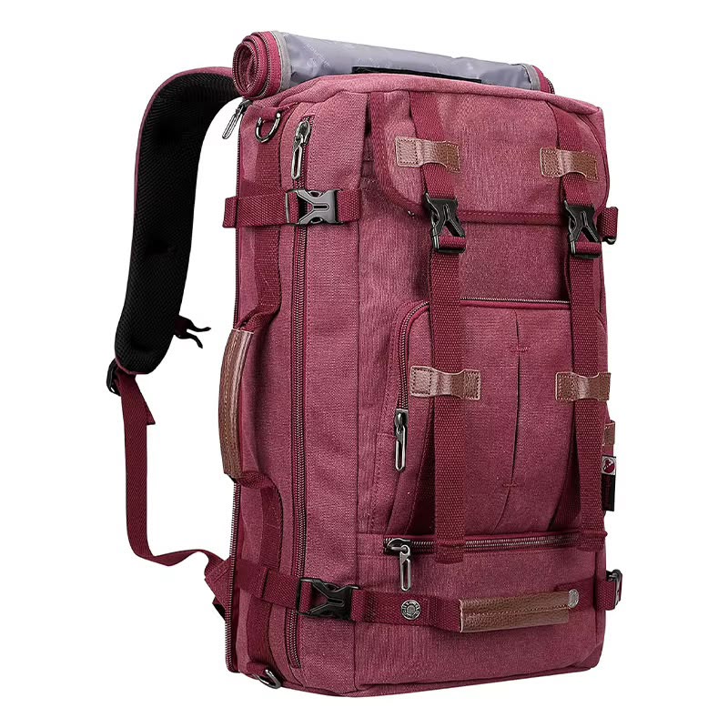 3-in-1 Tactical Canvas Backpack & Duffel with Hidden Straps