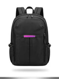 Black Backpack with Purple Accent