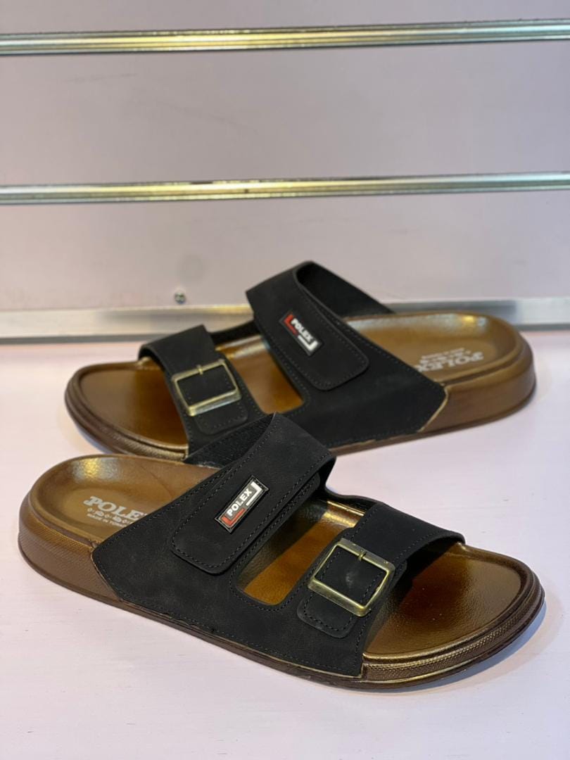 Polex Men's Double Strap Slide Sandals