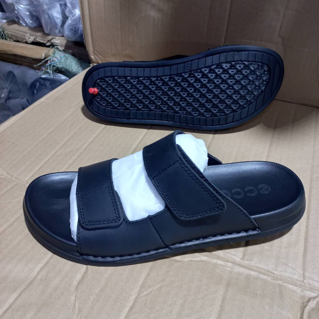 Ecco Men's Double Velcro Strap Slide Sandals