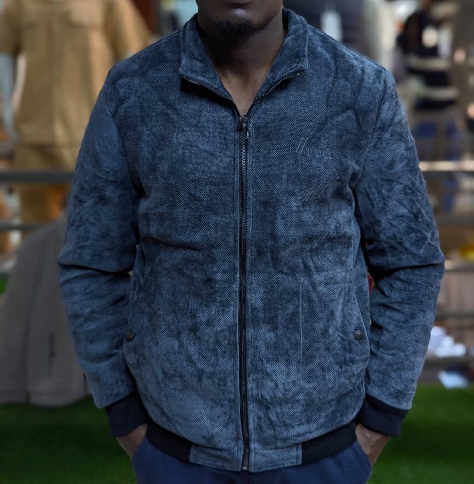 Men's Textured Zip-Up Jacket