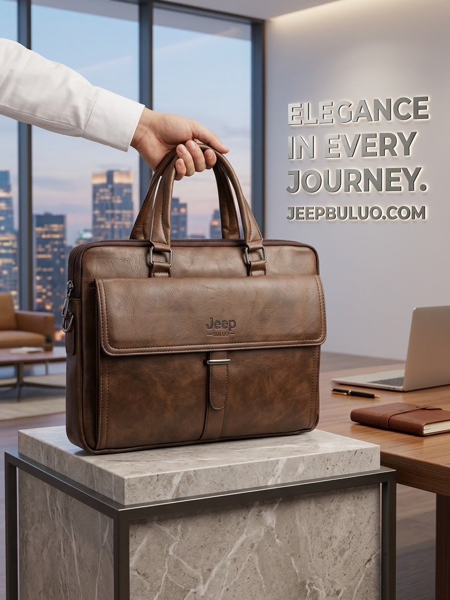 Jeep Buluo Leather Briefcase