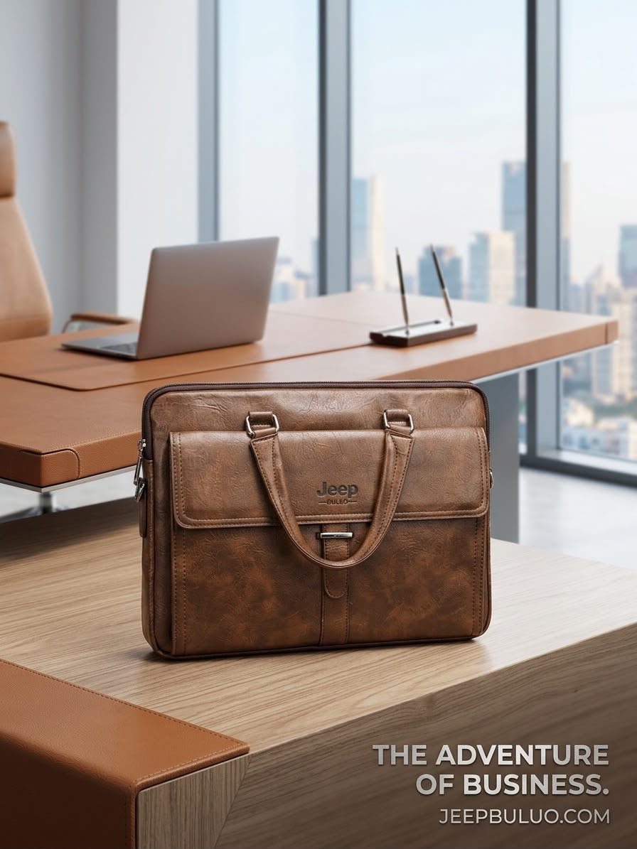Jeep Buluo Leather Briefcase