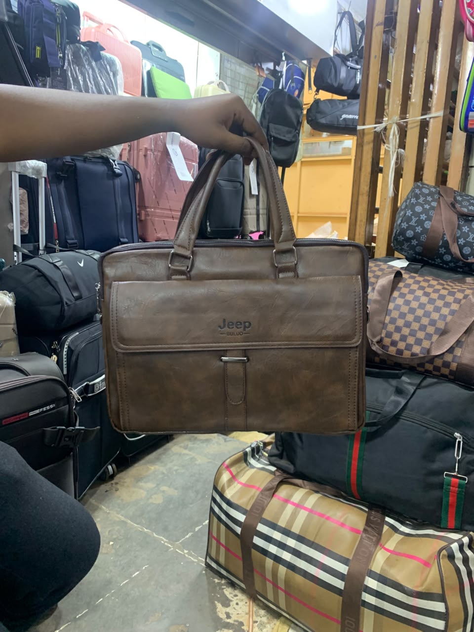Jeep Buluo Leather Briefcase