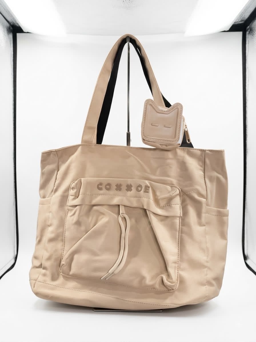 Co x Op Large Tote Bag with Cat Coin Purse