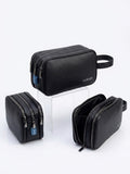 Lankaidi Double-Zip Leather Clutch Pouch