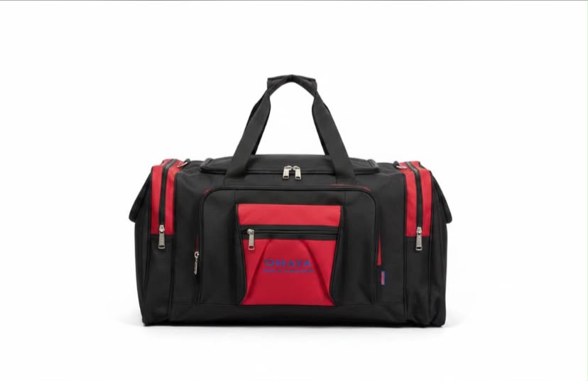 Black & Red Travel Duffle Bag