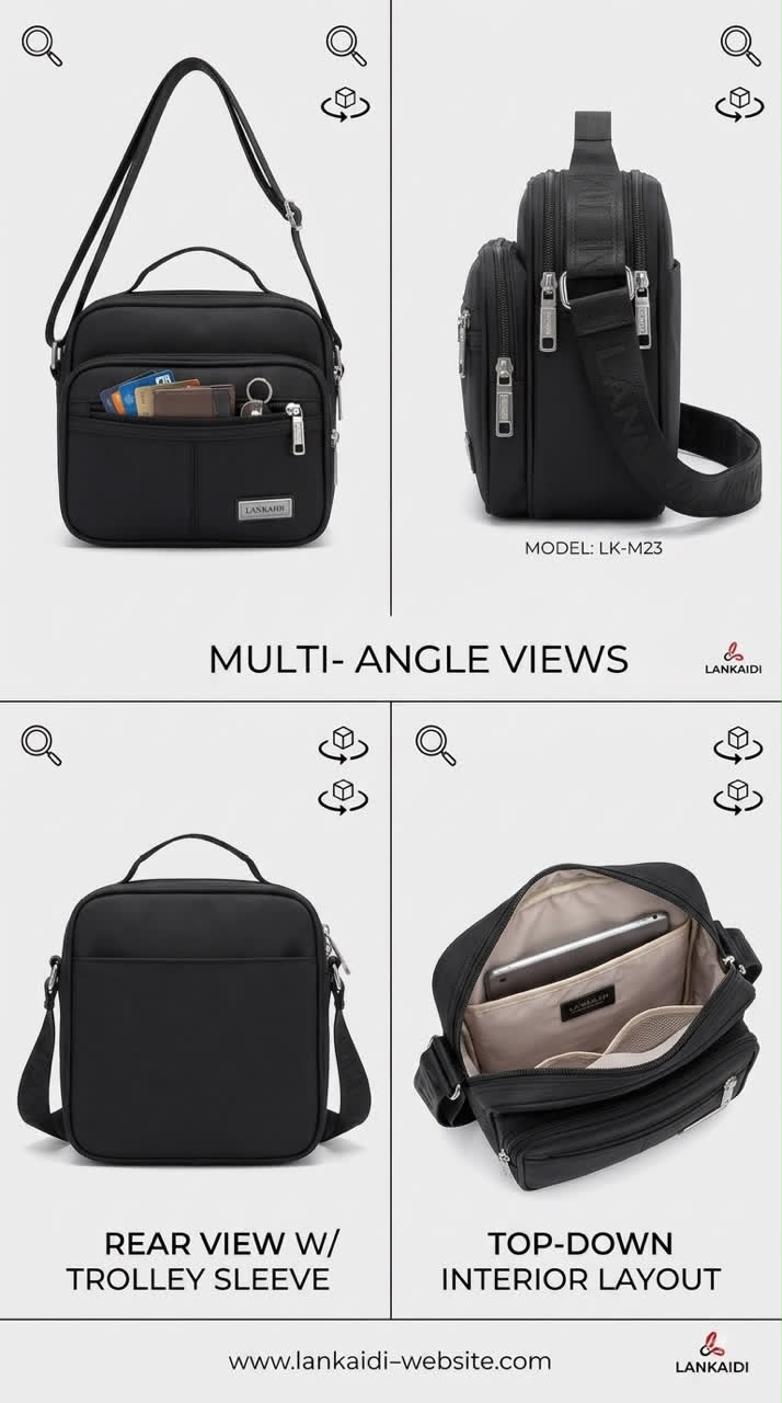 Lankaidi Multi-Organizer Crossbody Bag (LK-M23)