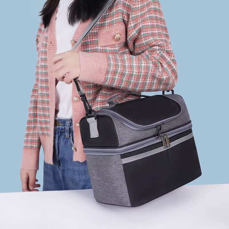 Dual Compartment Insulated Lunch Bag