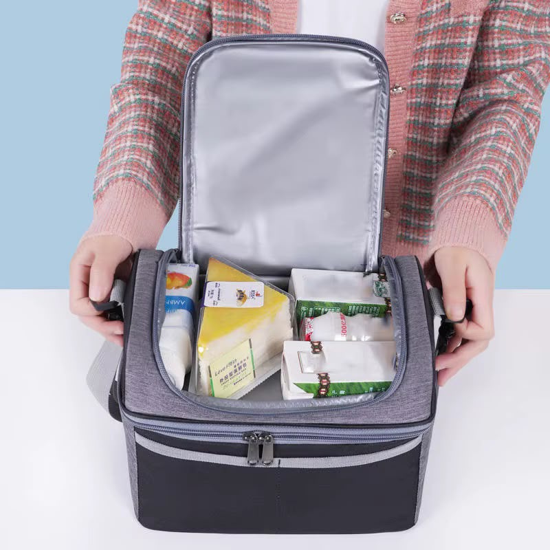 Dual Compartment Insulated Lunch Bag