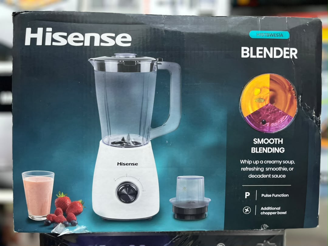 Hisense 2-in-1 Blender with Chopper Bowl (Plastic Base)
