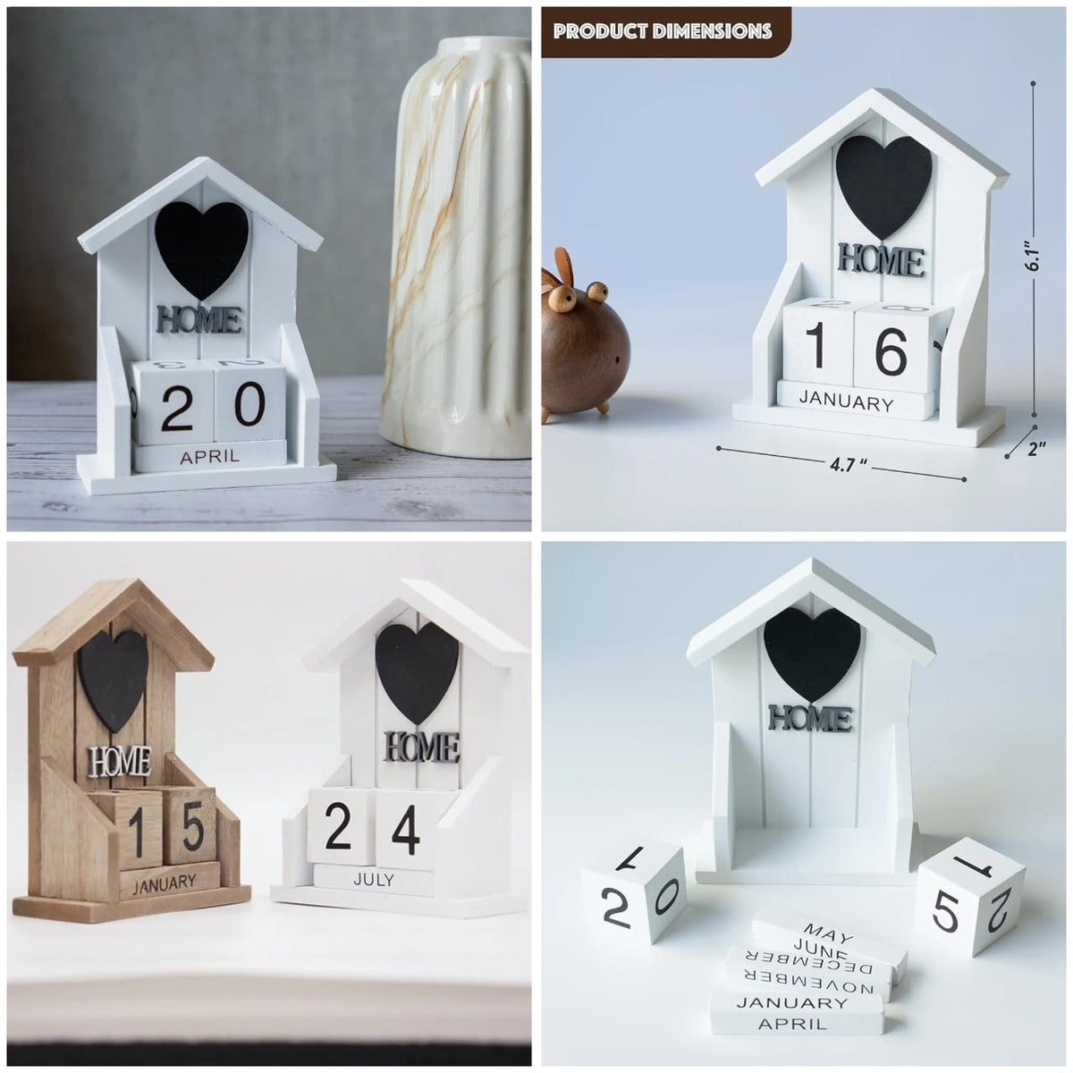 Wooden House Perpetual Calendar