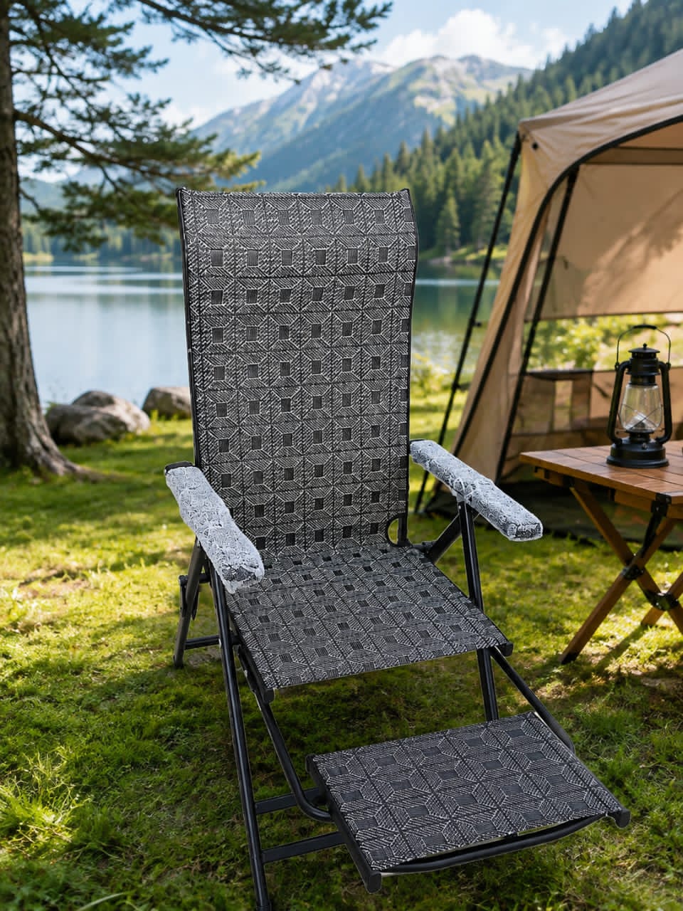 Folding Recliner Chair with Footrest