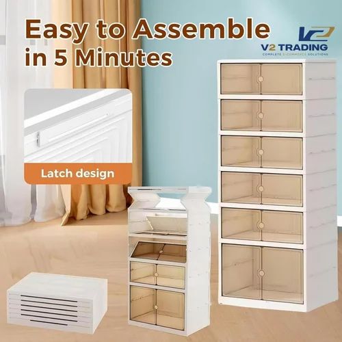 Stackable Shoe Storage Box – Easy Assemble