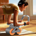 Double Wheel Ab Roller with Elbow Support | Core Strength Abdominal Workout Wheel for Home Gym