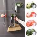 Dinosaur Mop & Broom Wall Holder | Cute Self-Adhesive No-Drill Cleaning Tool Organizer