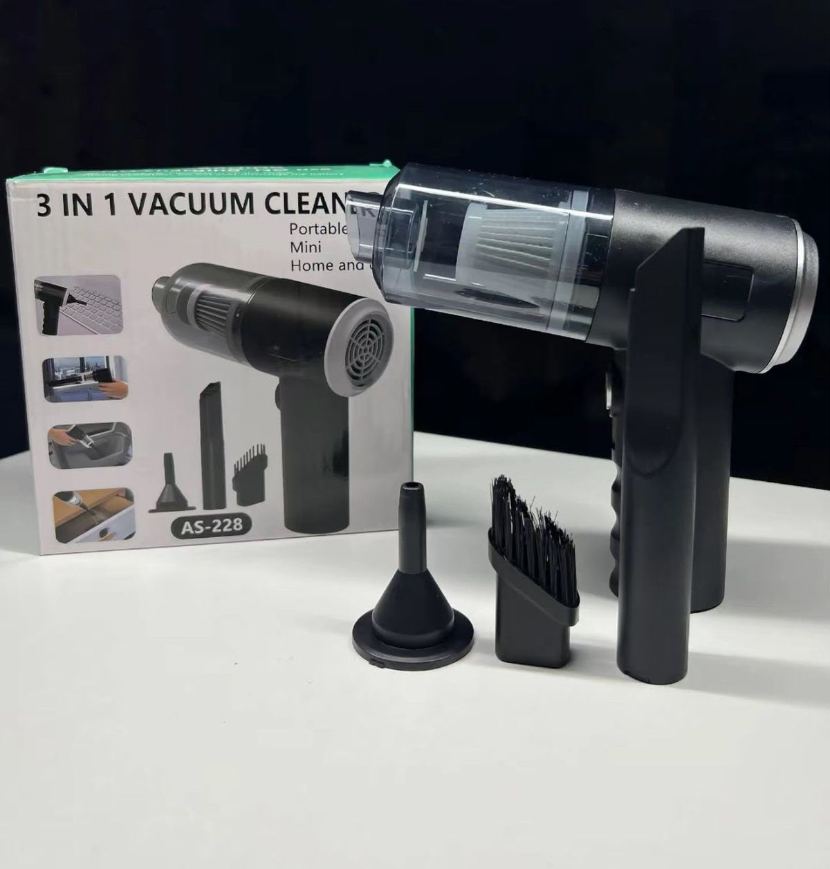 AS-228 3-in-1 Portable Car Vacuum Cleaner
