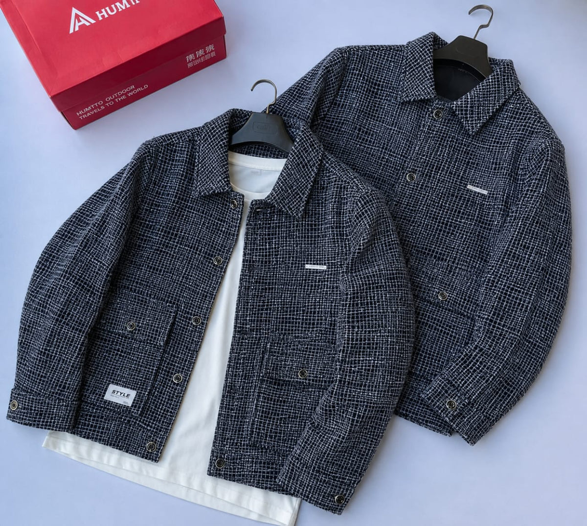 Men's Tweed Overshirt Jacket